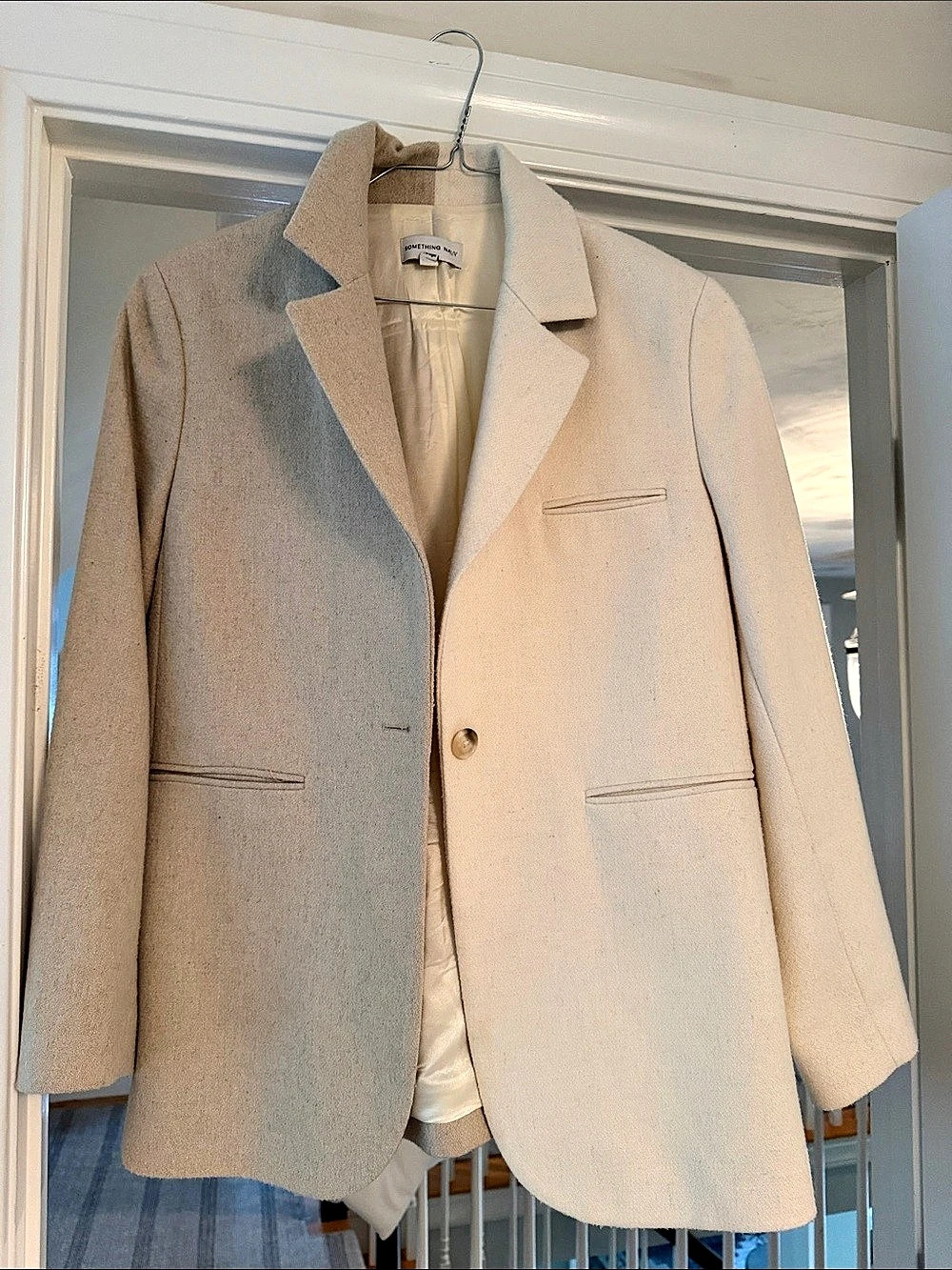 Something Navy Women's Beige Blazer Size Large